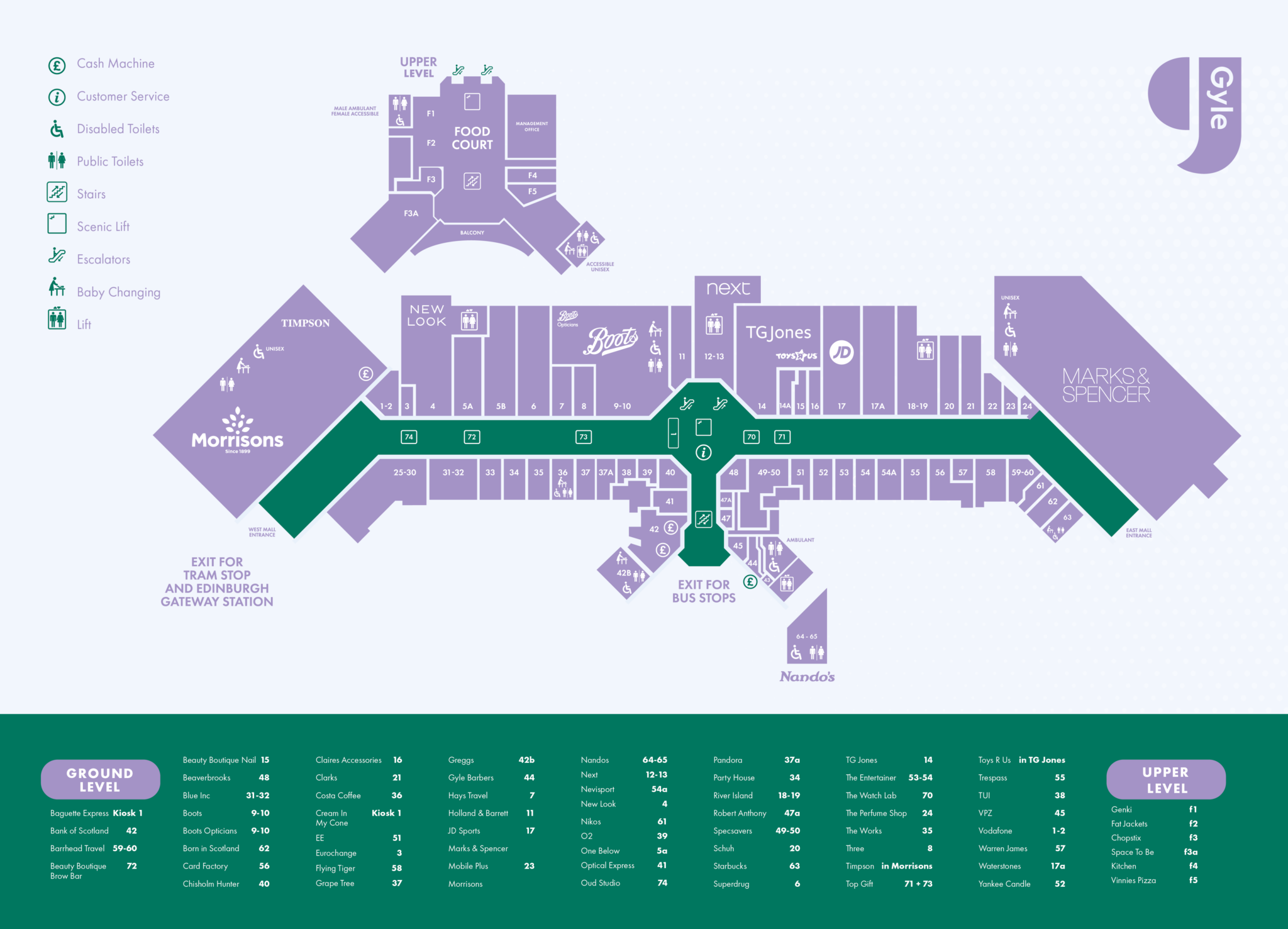 Gyle Centre Map - Visitor Info | Gyle Shopping Centre